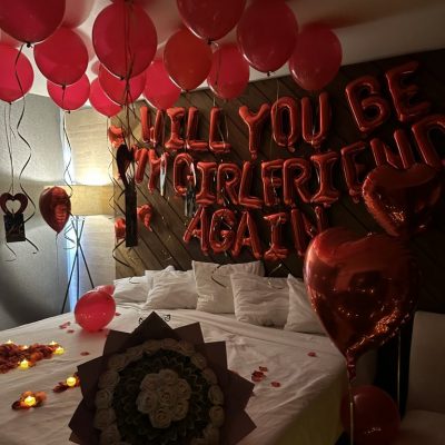 will you be my gf again hotel room decor